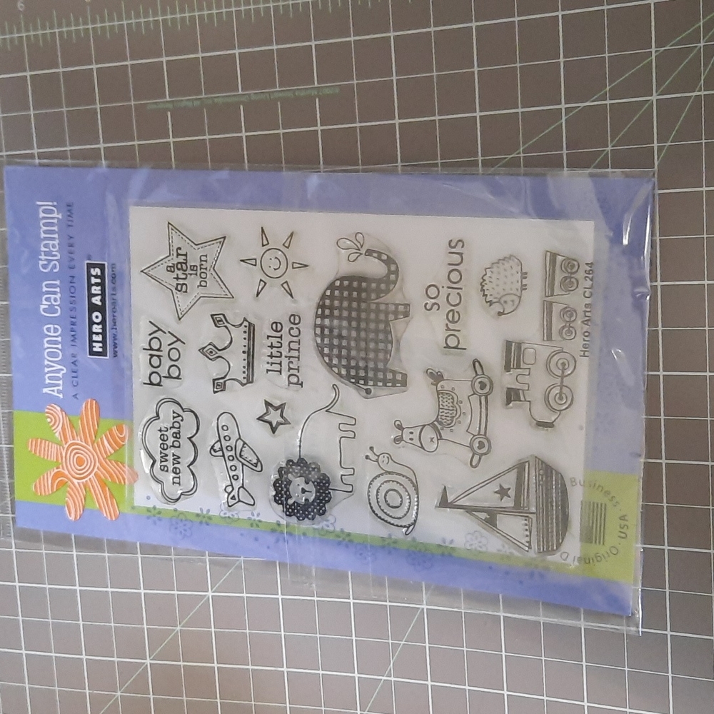 Precious Baby Boy clear stamp set
